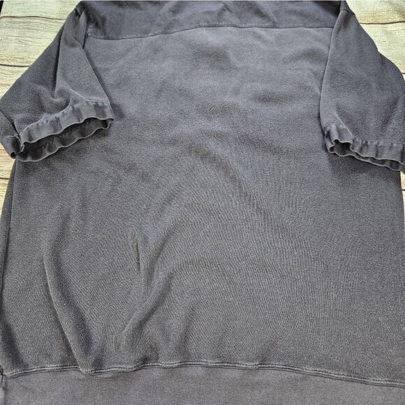 Vintage NORM THOMPSON Men's Black Twill BANDED HEM 2-Pocket POLO SHIRT Sz T/XXL - Picture 4 of 4
